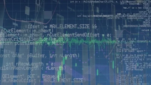 Animation of diverse data and graphs processing over digital screen Stock Footage 328585504