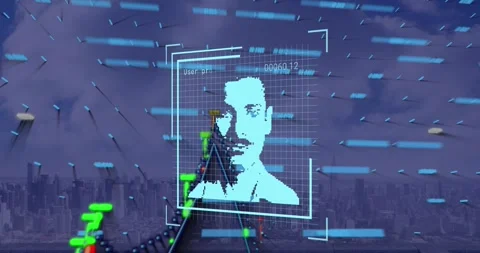 Animation of diverse data and graphs over green background with binary code Stock Footage 330590811