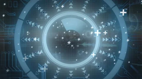 Animation of diverse data graphs over servers hardware Stock Footage 327199864