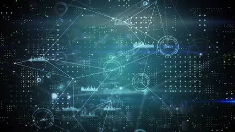 Animation of diverse data processing on ... | Stock Video | Pond5