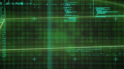 Animation of diverse financial data and parallel curves over black space Video stock 328834318