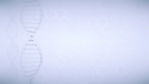 Animation of DNA with chemistry background from connected hexagons Stock Footage 242595808