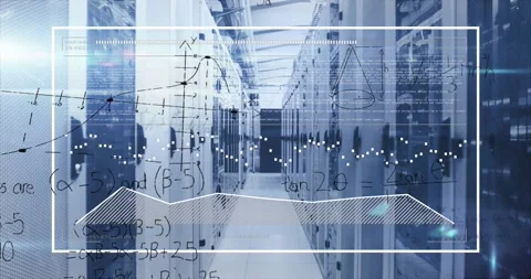 Animation of dna, data processing over computer servers Stock Footage 327785099