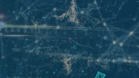 Animation of dna strand and data processing over black background Stock Footage 326880184