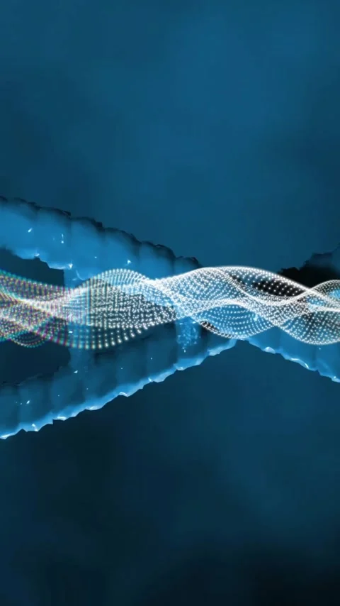 Animation of dna strand and data processing Stock Footage 342806086