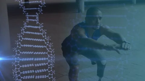 Animation of dna strand rotating over ma... | Stock Video | Pond5