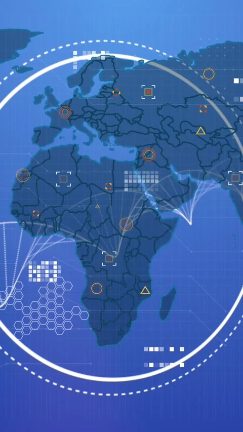 Animation of dna strand, world map and data processing Stock Footage 344557115