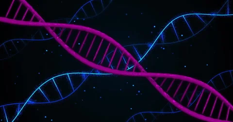 Animation of dna strands and data processing Stock Footage 310529912