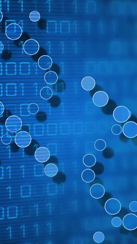 Animation of dna strands over binary coding Stock-Footage 342707650