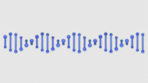 Animation of DNA structure with ALPHA channel. Medical science looped footage Stock Footage 152221564