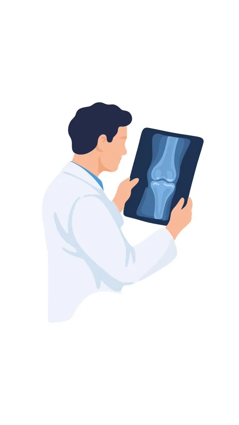 Animation doctor examining bone x ray for medical diagnosis Stock Footage 345582236