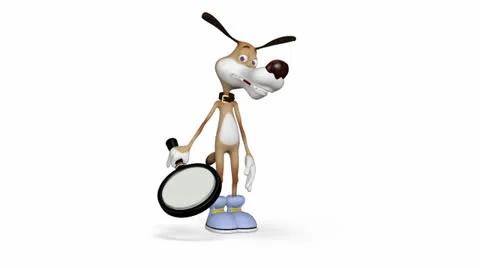 Animation of a dog and snail. Stock Footage 22993097