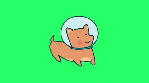 Animation dog on green screen. Stock Footage 238975687