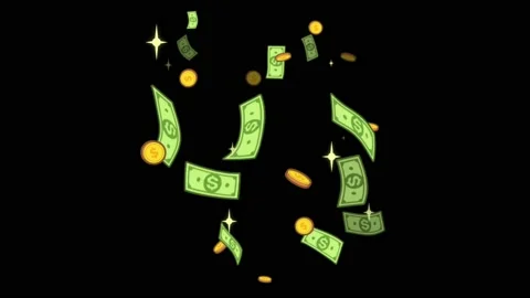 Animation dollar banknotes. Stock Footage 165379890