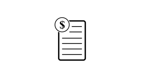 Animation of dollar pdf file symbol. on white background 4k Video stock 307420278