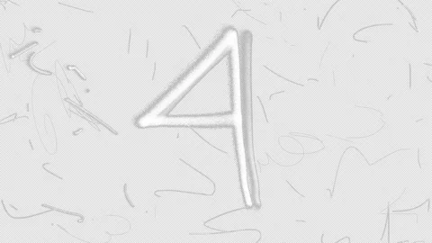 Animation doodle countdown from 1 to 10. Stock Footage 200924874
