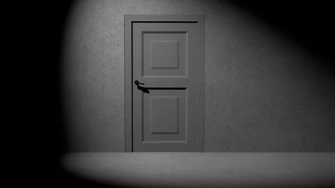 Animation of Door Opening Green Screen Transition Stock Footage 74821351