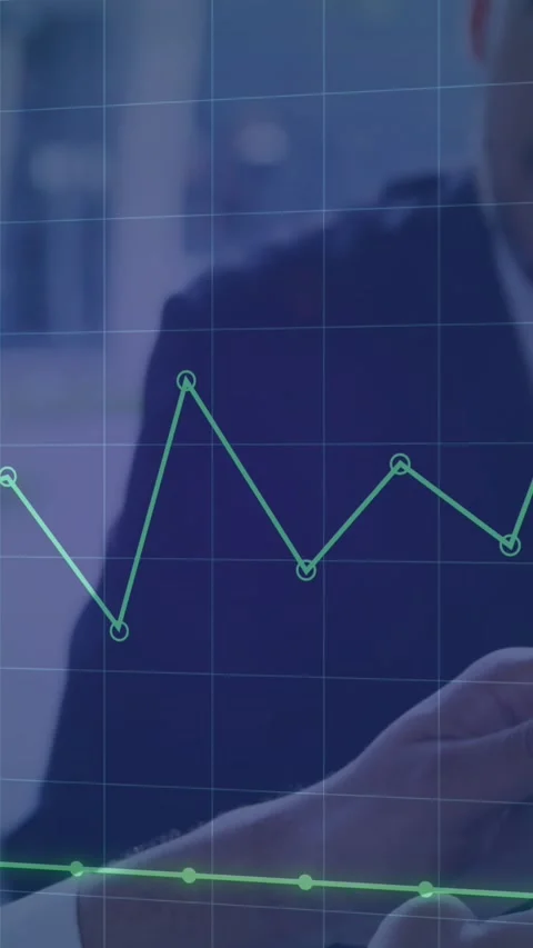 Animation of dots forming graph over grid pattern against diverse coworkers 스톡 동영상 321172082