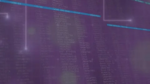 Animation dots forming lines over grid pattern against abstract computer Stock Footage 242020818