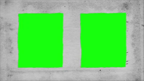 Animation of Double Square photocopy paper frame on green background. Stock Footage 321154932