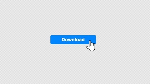 Animation of a download button being clicked by the cursor Stock Footage 280328172