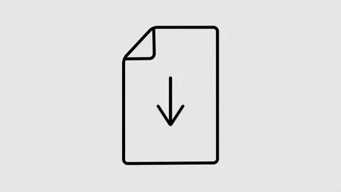 Animation of a download document sign. Video stock 229472518