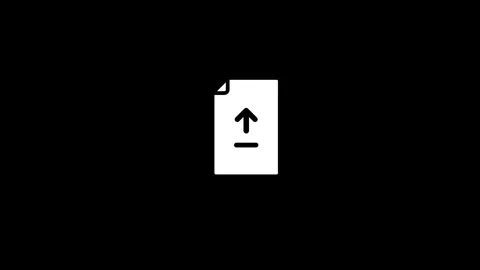 Animation of a download document sign. Simple icon on a transparent backgroun Stock Footage 262848521