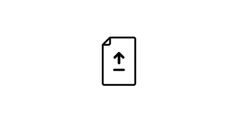 Animation of a download document sign. Simple icon on a transparent backgroun Stock Footage 262848524