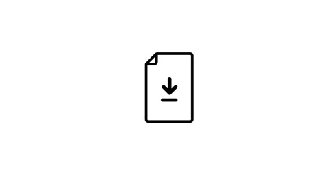 Animation of a download document sign. Simple icon on a transparent backgroun Stock Footage 262848527
