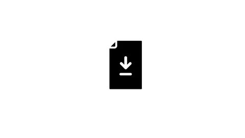 Animation of a download document sign. Simple icon on a transparent backgroun Stock Footage 262848536