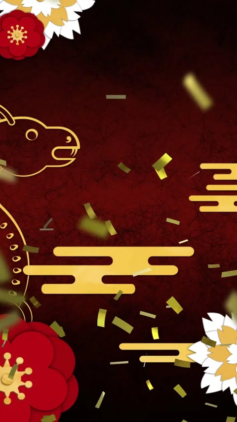 Animation of dragon and chinese pattern Stock Footage 343641432