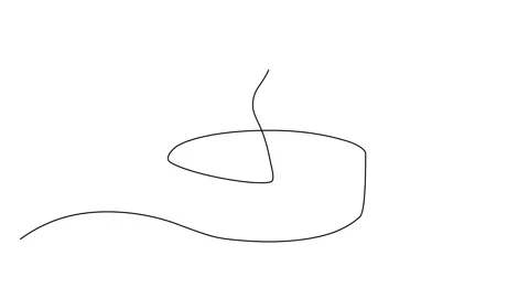 Animation of drawing a continuous candle of one line. Stock Footage 248943870