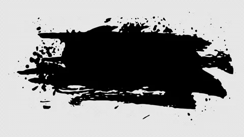 Animation of drawing ink strokes on a white screen. A set of blots in 4K with an Stock Footage 253349148
