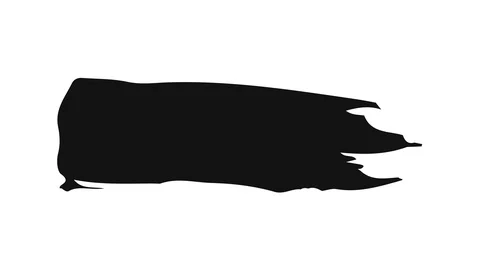 Animation of drawing a thick brush stroke Stock Footage 113562948