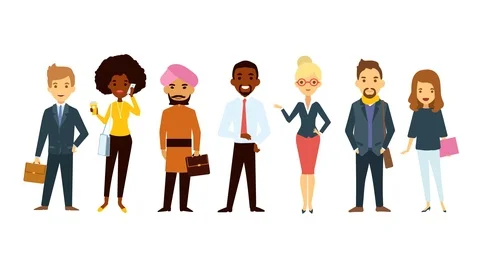 Animation of drawn characters on the white background. Stock Footage 103869399