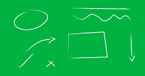 Animation of drawn speech bubbles with arrows, tick and cross icons on white Stock Footage 324947472