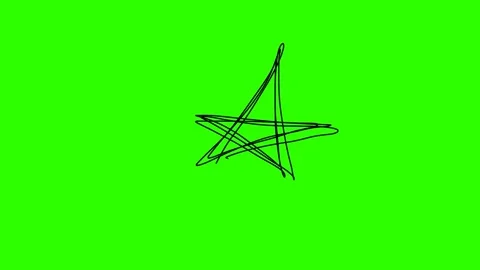 Animation of a drawn star Stock Footage 221100709