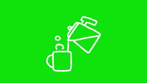 Animation of drink on green screen Vidéo 328961916