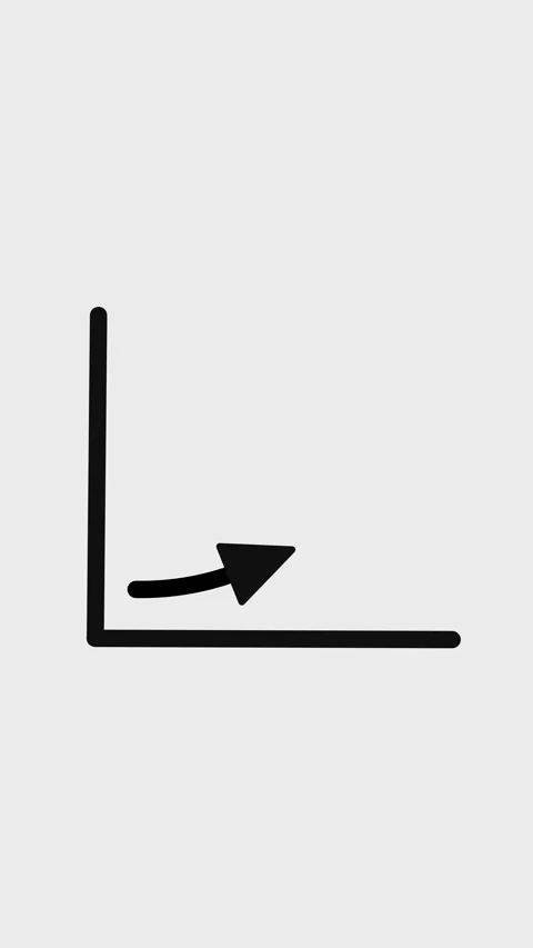 Animation of a dynamic arrow rising on white background,  Stock Footage 297152374