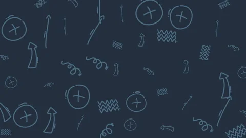 Animation Dynamic background with light blue doodles on a dark blue backdrop Stock Footage 319223185