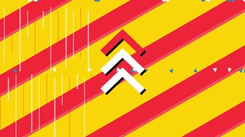Animation of a Dynamic Swipe Up or Scroll Up Gesture with Colorful Geometri.. Video stock 347066446