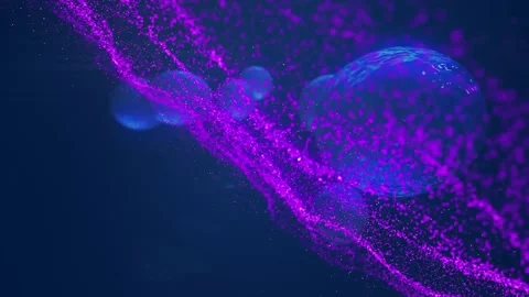 Animation of dynamic wave pattern over multiplying human body cells against 库存影片 247907631