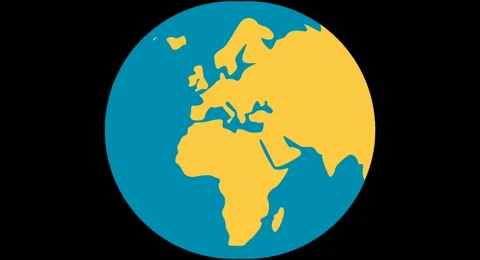 Animation of earth with background in black isolated Video stock 248539323