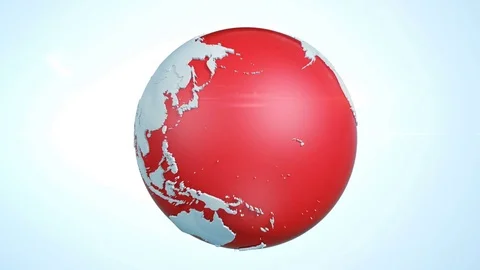 Animation of earth globe Stock Footage 75373929