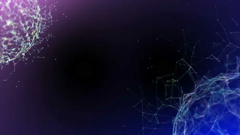 Animation of the Earth globe rotating with plexus particles around. Blue Stock Footage 114803916