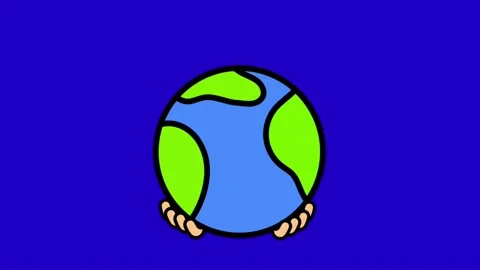 Animation earth isolate for Earth Day Concept. Stock Footage 188019843