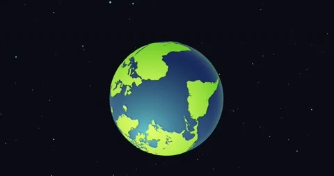 Animation of earth planet rotating in the space - 4K high definition video Video stock 134739466