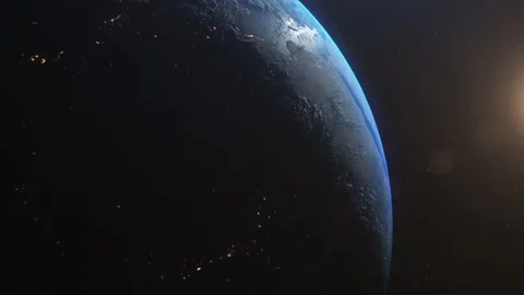 Animation of the earth seen from space Stock Footage 162264908