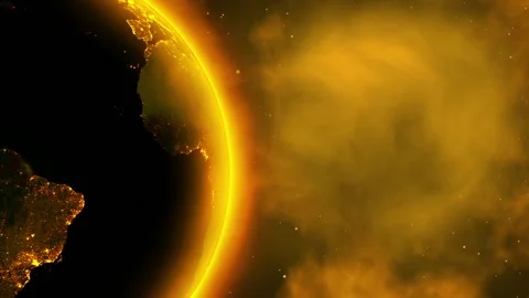 Animation of Earth's rotation at night Stock-Footage 155945665