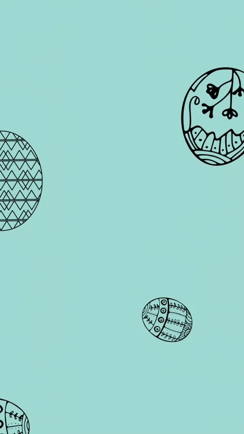 Animation of easter eggs icons over green background Stock Footage 341918364